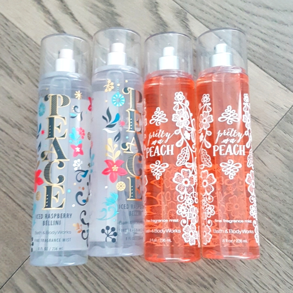 Bath and body works body mists set of 4